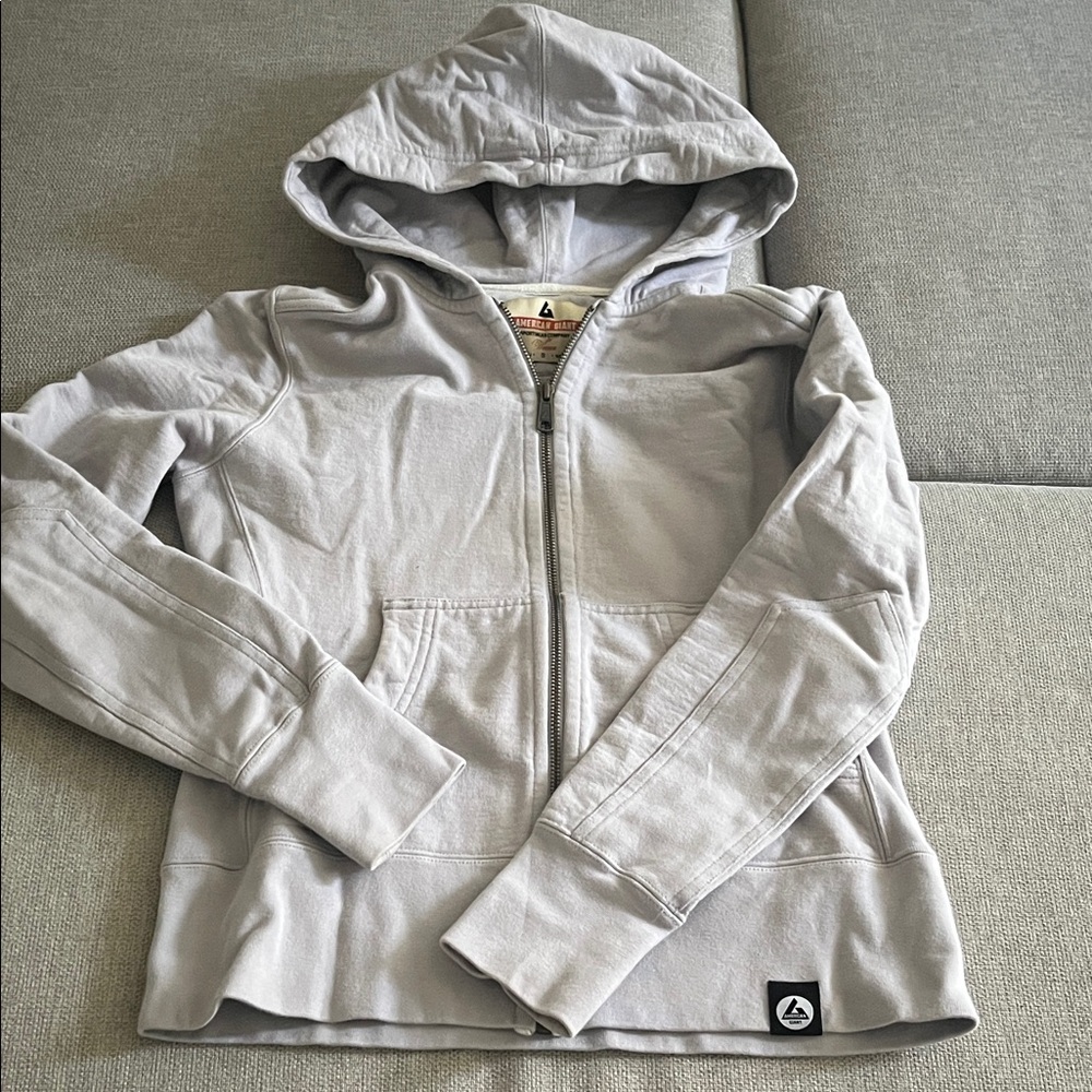 American Giant Light Gray Kids Hoodie